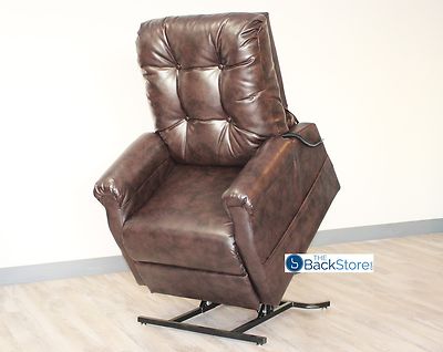 New ChestNut Vinyl Easy Comfort FC-201 Power Electric Lift Chair Motion Recliner