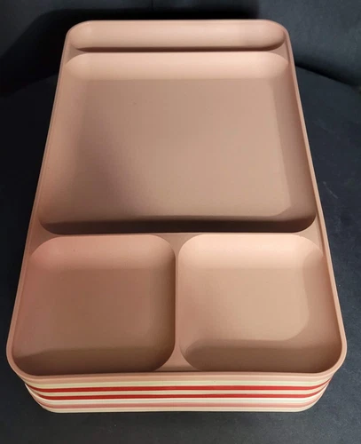 Vintage Tupperware 8 Divided Trays Plates-TV Dinners, Camping, BBQ, Picnics