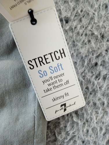 7 For All Mankind Pants Girls Size 14 Gray Super Skinny Stretch Modern New - Picture 11 of 12