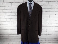 Vintage Canali Mens 42L Plaid Houndstooth Sport Coat Jacket 2 Button Front