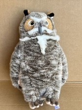 FAO Schwarz Toys R Us Horned Owl Plush Stuffed Animal 15" Nice Condition B33