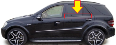 OEM MERCEDES Ml W164 Rear Door Window Trim Left Lower A1646905580  