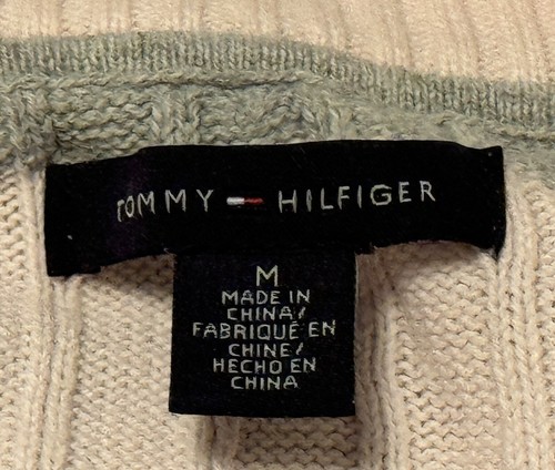Tommy Hilfiger Pink & Gray Women’s Striped Zipper Sweater Size Medium Pockets - Picture 5 of 14