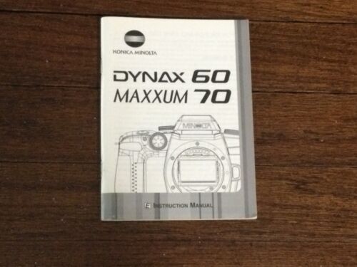 2004 Konica Minolta Dynax 60 - Maxxum 70 Instruction Manual - Photo 1/3
