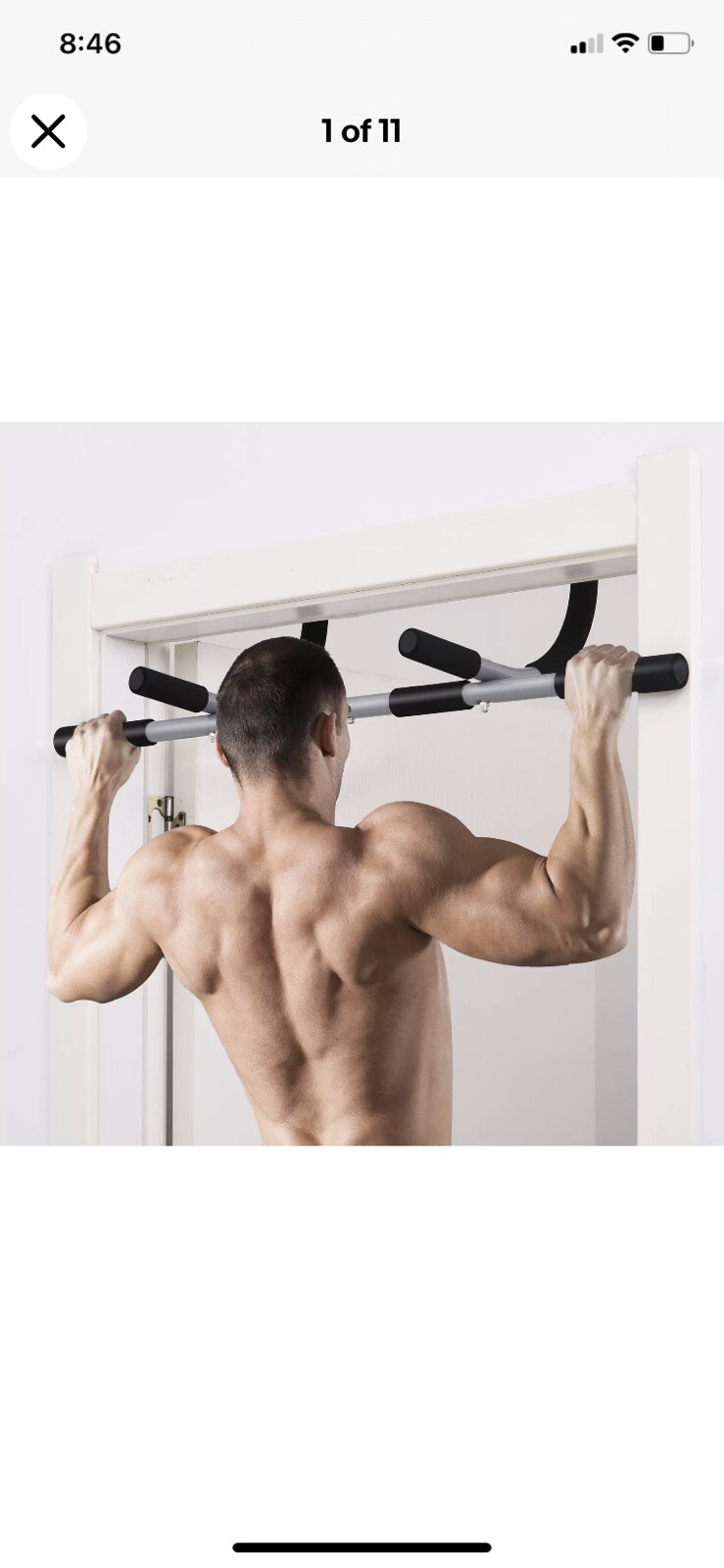 Pull-Up Bar Indoor Home Fitness Doorway Horizontal Gym Upper Body Workout.