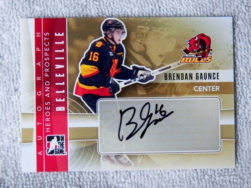 Vancouver Canucks 11/12 ITG Heroes & Prospects Brendan Gaunce Auto Card