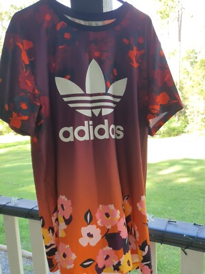 Adidas X HER  London Floral Daisy Tee Dress Size 12-Med
