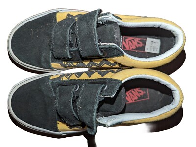 Vans Old Skool Charlie Brown Peanuts Kids yellow black sneakers size 13.5 UsKids