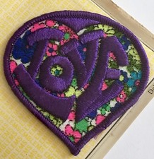 Vintage Purple Love Patch Rainbow Emblem Embroidered NOS Made In USA