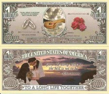 Wedding With This Ring Dollar Bills x 2 Favours Bride Groom New Gift