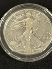 1943 WALKING LIBERTY HALF DOLLAR ( SILVER 90% ) COIN IN PLASTIC HOLDER