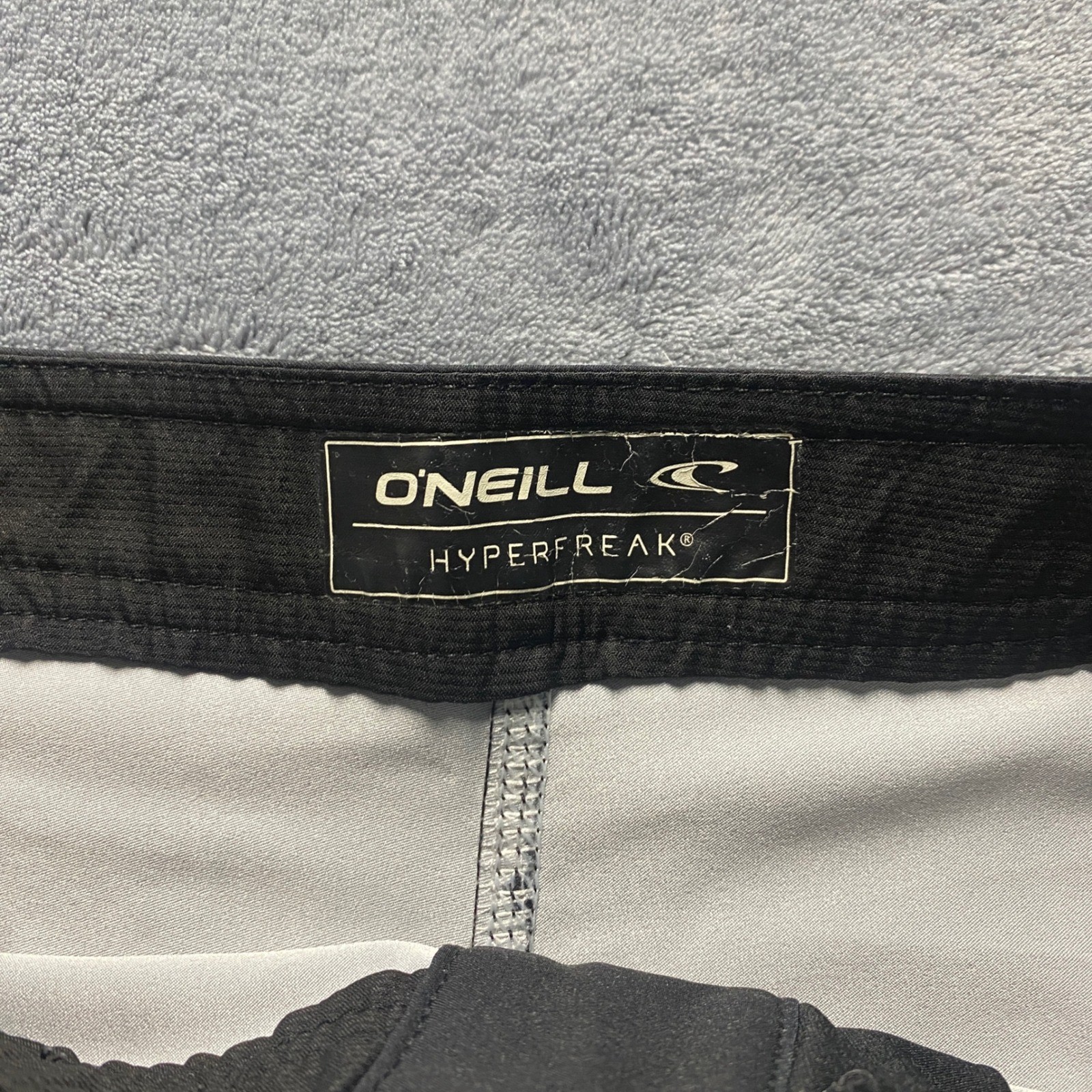 ONeill Hyperfreak Board Shorts Mens 29 Black Camo Floral Rainbow Stripe Hawaii image 8