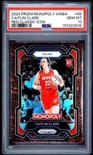 2024 Panini Prizm Monopoly Wnba Caitlin Clark Red Classic Icon PSA 10