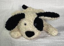 Russ Berrie Home Buddies - Ringo Black White Dog- Beanie Plush 7"