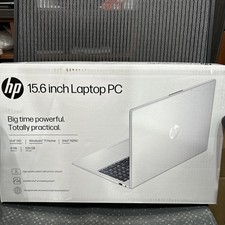 HP 15.6 inch HD Windows Laptop Intel Processor N250 4GB 128GB UFS Natural Silver