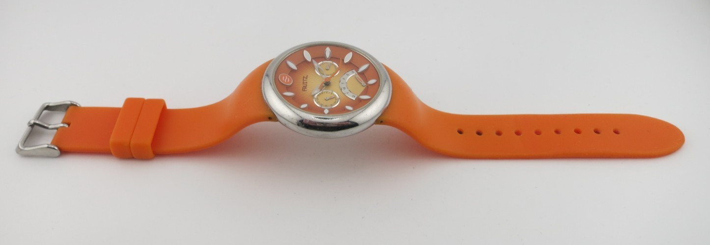 Philip Stein Fruitz Multi-Dial Orange Silver-Tone… - image 6