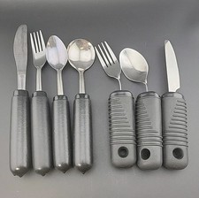 7 Pieces 4 Weighted 3Oversized Slanted Flatware Adaptive Utensil Daily LivingAid