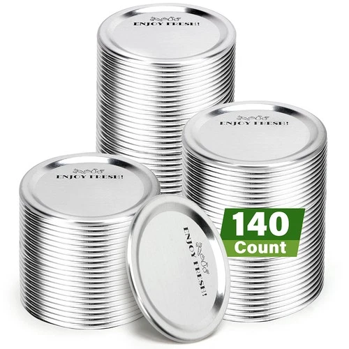 140 Counts Canning Lids Leak-Proof Regular Mouth Mason Jar Lids for Ball Kerr