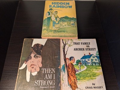 Lot of 3 Moody Press Books - Hidden Rainbow - That Family on Archer Street 1more