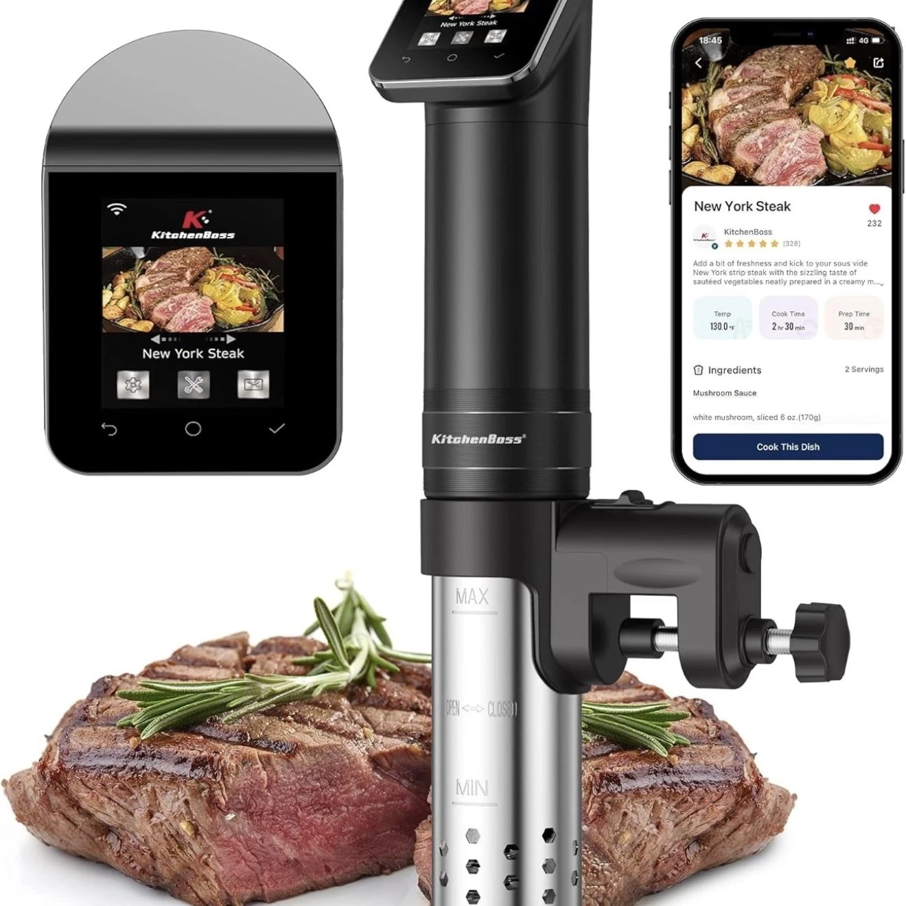 Sous Vide Precision Cooker Smart WiFi 1100W Immersion Circulator
Opens in a new window or tab