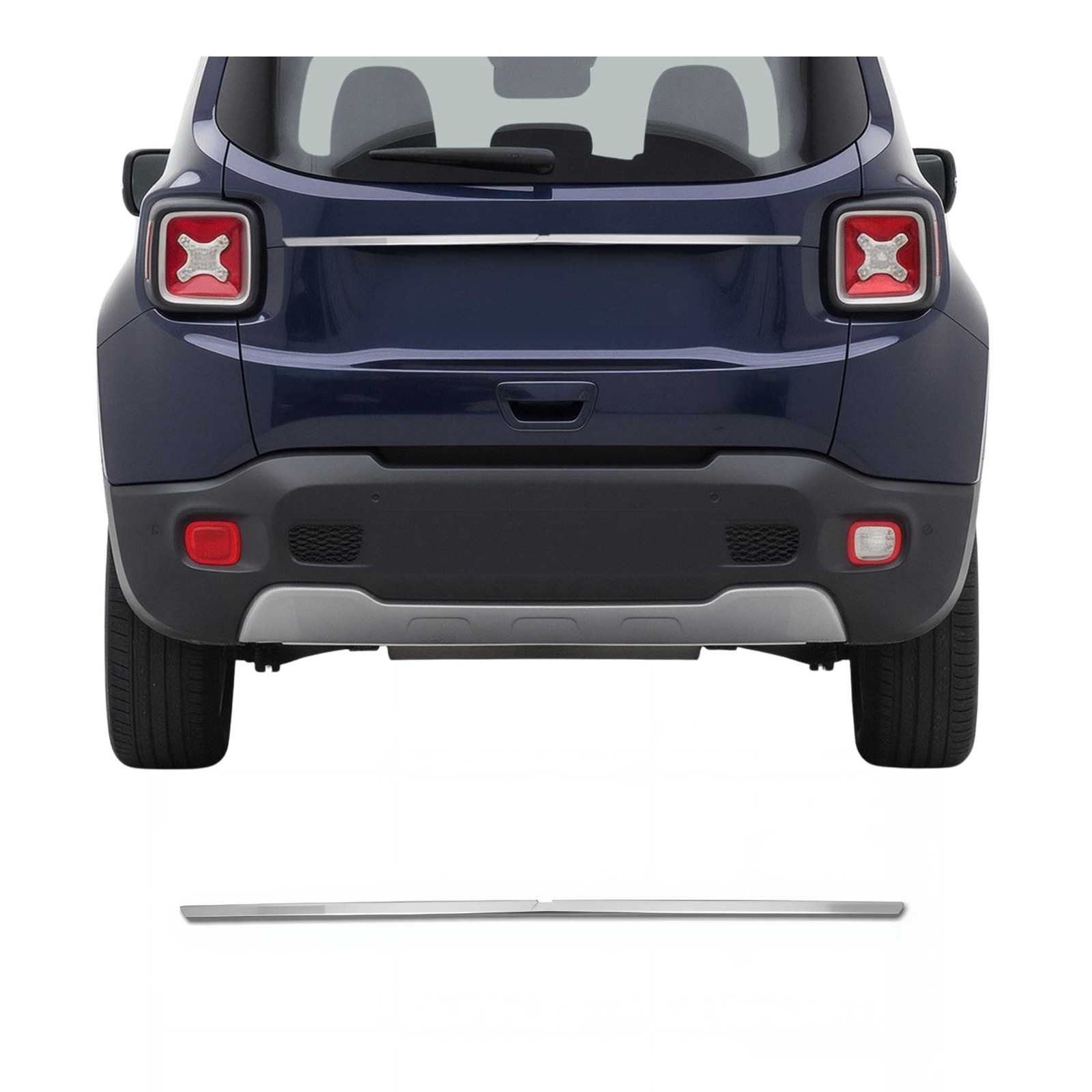 Poignée de coffre arrière en acier inox pour Jeep Renegade de 2014 à 2021