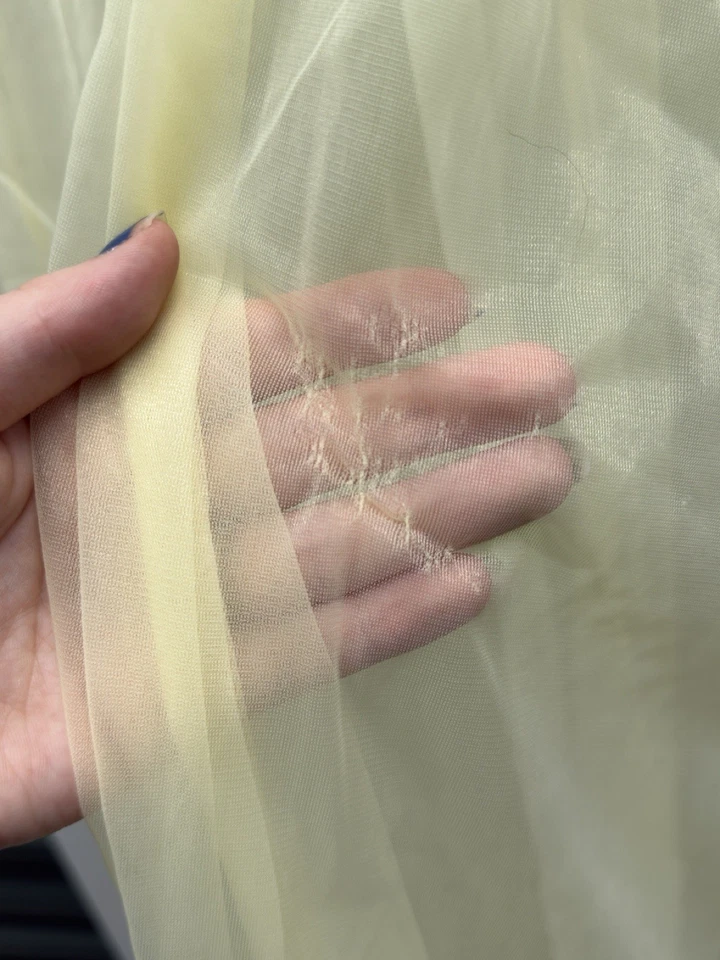 Vintage Movie Star Chiffon Yellow Peignoir Bed Robe Women Size Medium - Image 4 of 4