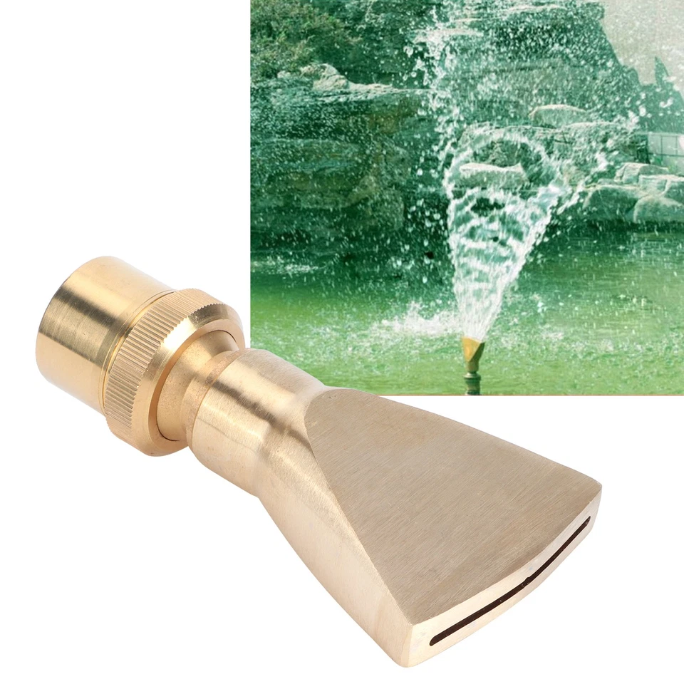 (1 Inch)Brass Adjustable Narrow Fan Jet Water Fountain Nozzle Garden Pond Spray - Bild 4 von 4