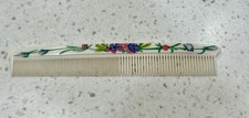 Vintage CELLULOID Hair CombHand painted Flowers