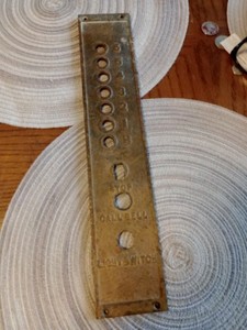 Vintage Heavy Brass Elevator Plate