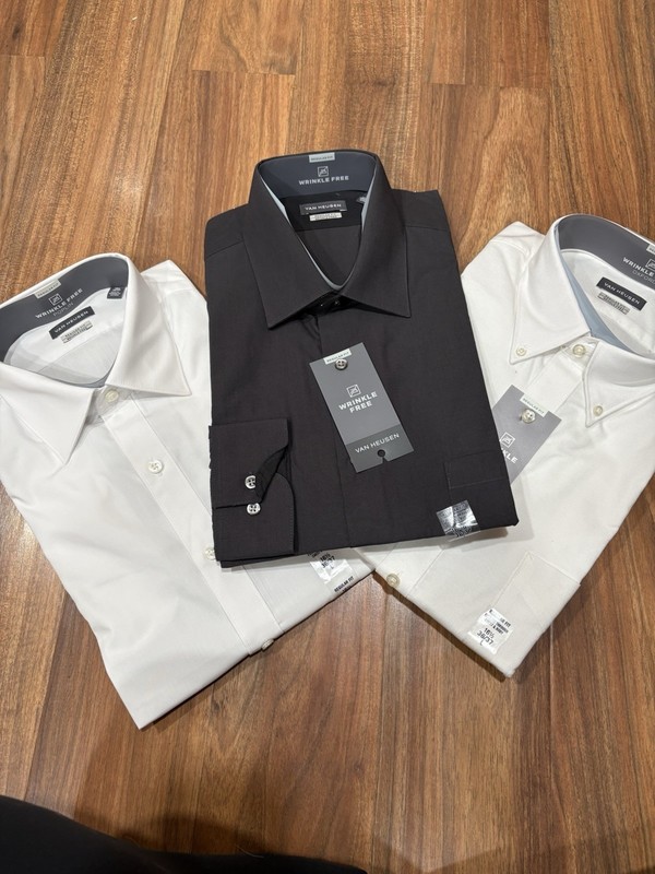 Bundle Of 3 Van Heusen Dress Shirts 16.5/36-37
