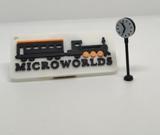 Orologio stazione da banchina per ferrovia Scala H0/1:87 - 2 pz