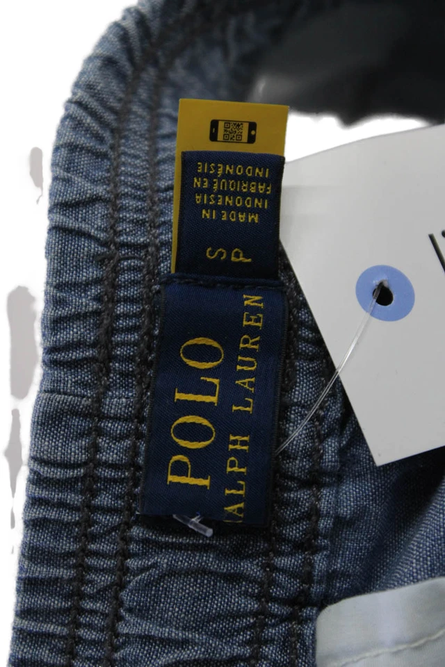 Pantalones de chándal Polo Ralph Lauren unisex azul algodón cordón talla S Foto 4 de 4