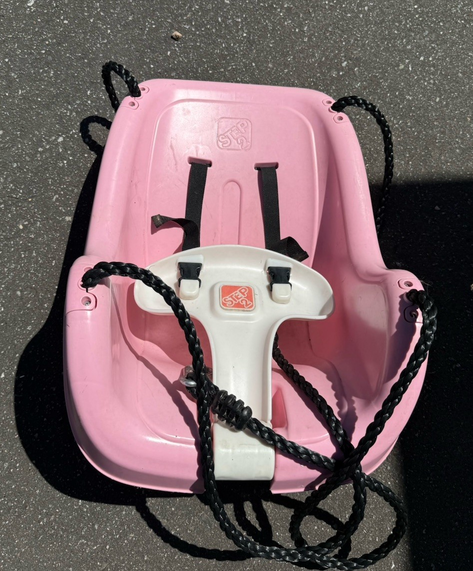 Step 2 Infant To Toddler Swing Pink T-bar Weather Resistant 