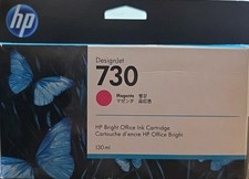 OEM Authentic NEW HP 730 130-ml Magenta DesignJet Ink Cartridge P2V63A 02/2024