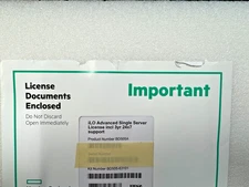 NEW HPE BD505A BD505-63101 iLO Advanced Single Server License Opened