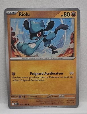 CARTE POKEMON RIOLU 076/132 MEGA EVOLUTION ME01 FR