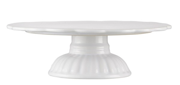 Ib Laursen - Tortenplatte Auf Fuß Mynte Keramik Weiß 2079-11 Kuchenplatte Shabby-image