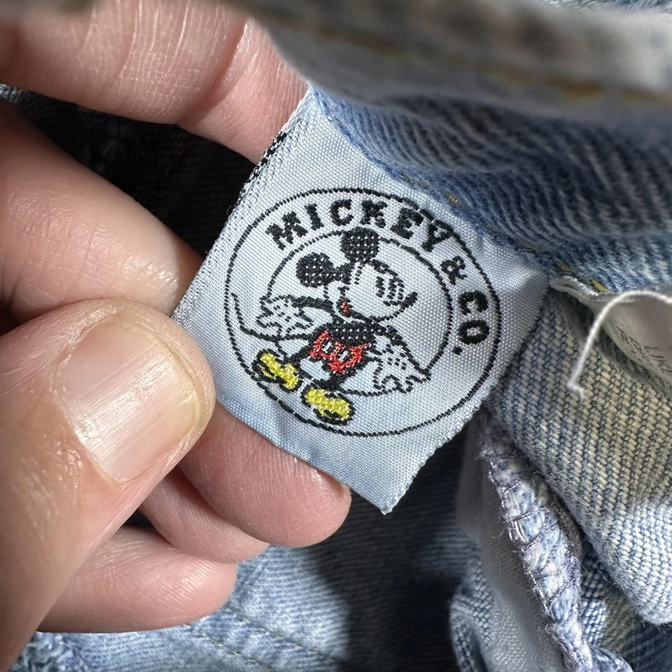 Pantalones Cortos Denim Vintage Mickey & Co Minnie Mickey Niños Talla 5 Azul Disney Años 90 Foto 4 de 4