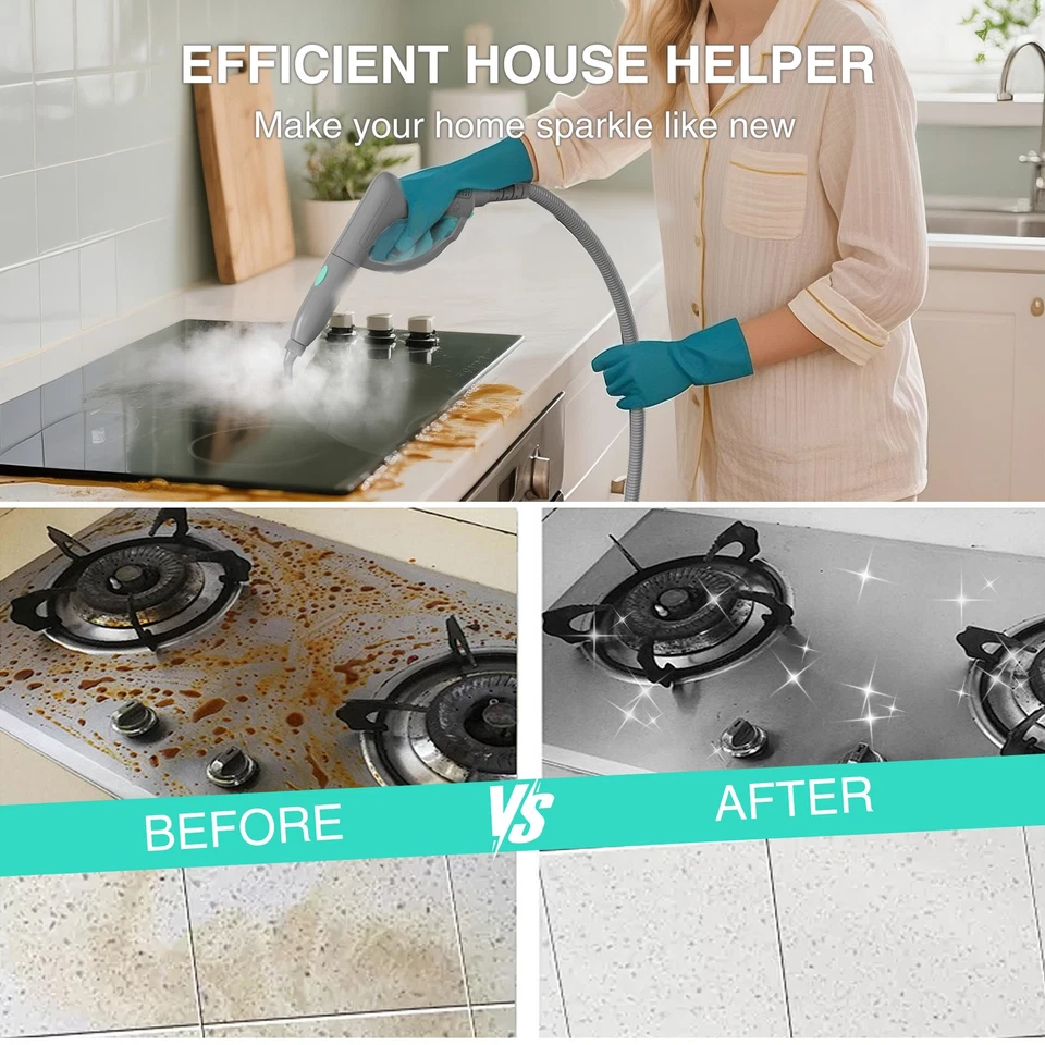 Pressurized Handheld Multi-Surface Steamer Steam Cleaner with 19pcs Cleaning Kit - Image 4 of 4