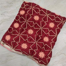 Ethnic Traditional Punjabi Phulkari Hand Embroidered Bridal Wear Indian Dupatta