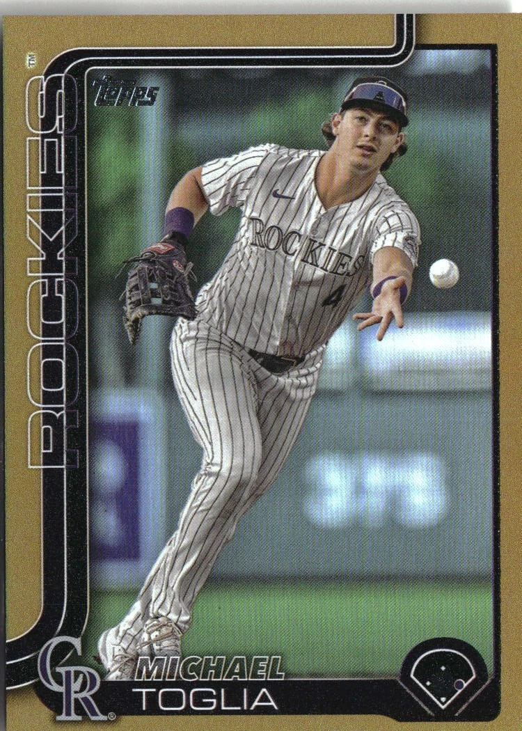 2025 Topps #48 Michael Toglia Gold Rainbow Foil #/50