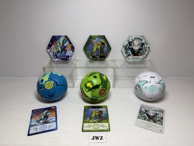 Bakugan 4'' Trox Green Ventus Evolutions B700, Colossus & Hydorous Blue - 639