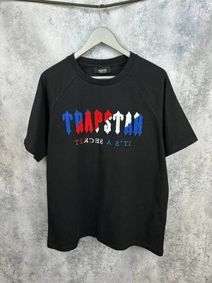 Trapstar ''It's A Secret'' Fell Logo T-Shirt Kurzarm Schwarz Tee Herren Gr.XL