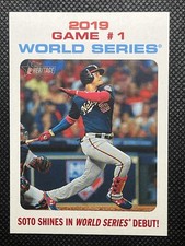 2020 Topps Heritage Juan Soto World Series Highlights White Border SSP #327