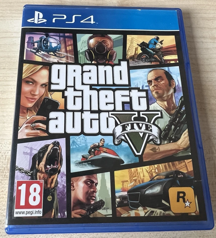 Sony PlayStation 4 Grand Theft Auto V GTA 5 - Inkl. Anleitung Karte In Gutem ZST, Foto 1 von 2
