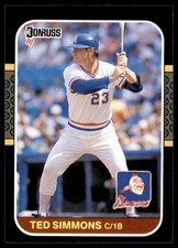1987 Donruss #537 Ted Simmons Braves