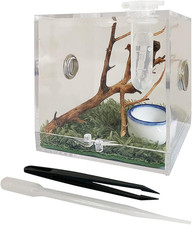 Jumping Spider Enclosure, Jumping Spider Habitat with Dropper Tongs Acrylic Rept