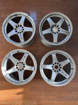 RARE GENUINE RAYS NISMO Forged LMGT4 Silver Wheels Set 18x8.5j 18x9.5j R34 S15
