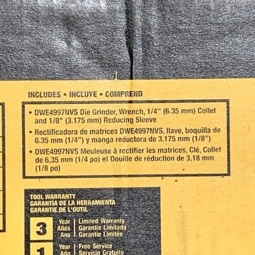 DEWALT DWE4997NVS 2-Inch Brushless Corded 13-Amp Paddle Switch Die Grinder - Picture 4 of 4