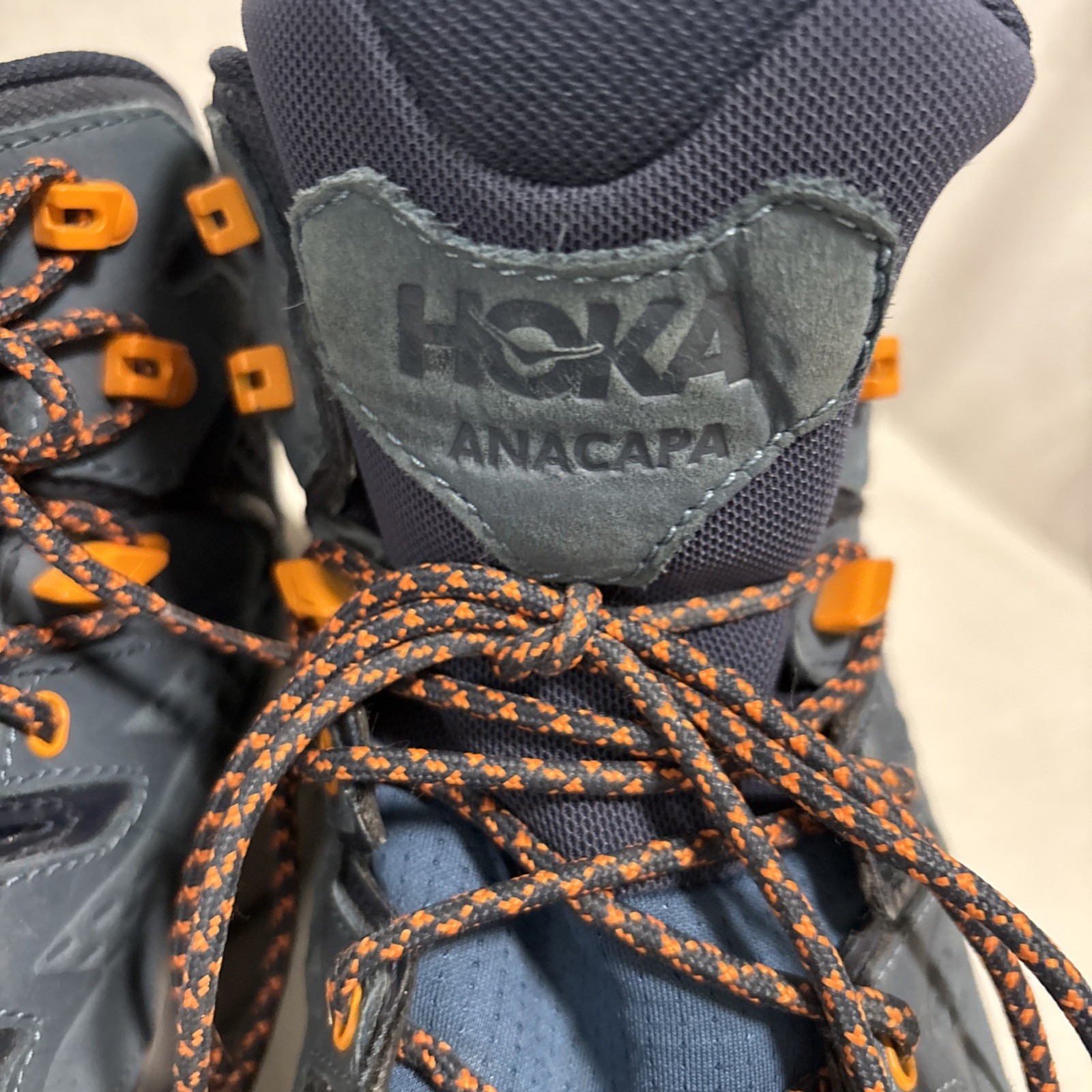 Hoka One One Anacapa Mid GTX Gore-Tex Hiking Boots Shoes Mens 9 Blue Trail thumbnail 2